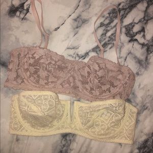 Set of 2 Free People Strapless Bras